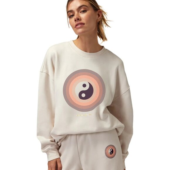 Spiritual Gangster Tops - NWOT- Spiritual Gangster Yin Yang Relaxed Crewneck Sweatshirt, Size Large